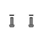 Flat Mount Bolts, Ti 15mm, 2pcs