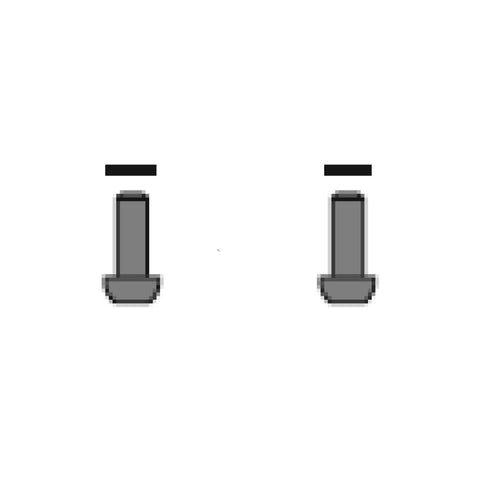 Flat Mount Bolts, Ti 15mm, 2pcs