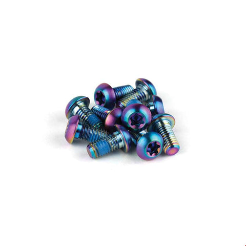 Titanium Rotor Bolts, Rainbow, 12pcs