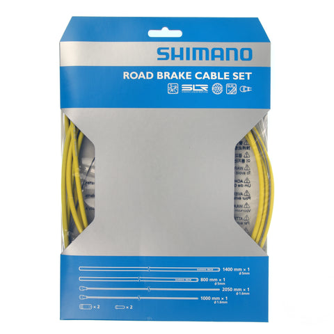 ROAD PTFE BRAKE CABLE SET - YELLOW