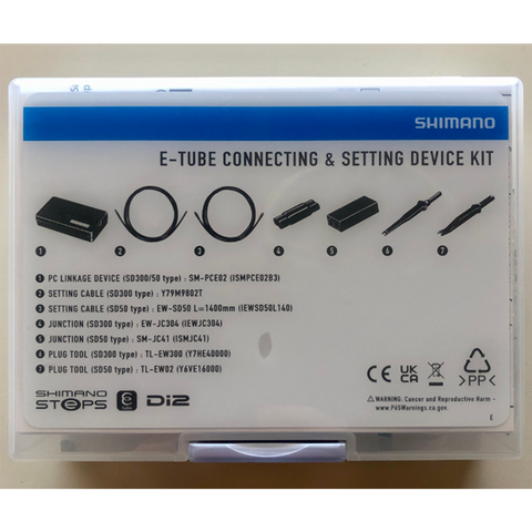 SM-PCE02 Kit for Di2 / STEPS, Includes USD Cable, PC Link Cable (SD50, SD300), Setting Cable (SD50, SD300), SMJC41, EW-JC304, TL-EW02 & TL-EW300