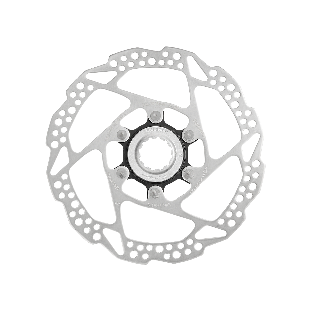 ROTOR FOR DISC BRAKE, SM-RT54, S 160MM W/LOCK RING (External Spline Ty ...