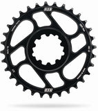 North Shore Billet Variable Tooth Chainring, Direct Mount SRAM, Boost, for Shimano 12 speed drivetrain, Black